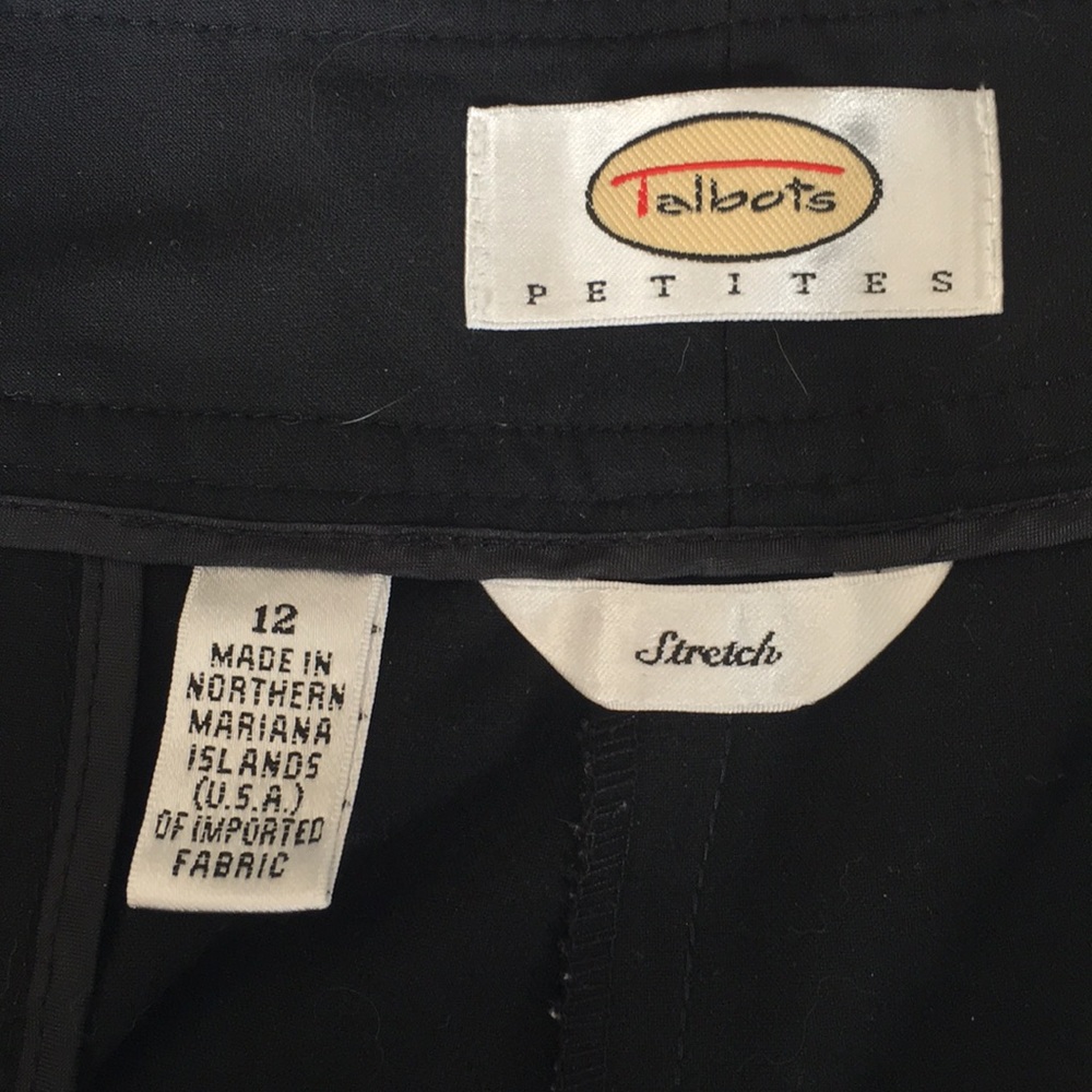 Black Stretch Polyester Viscose Talbots Pants - image 5